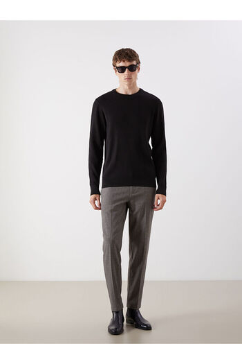 LC Waikiki Black Crew Neck Men's Knitwear Sweater