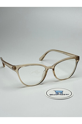 BluePepper Lily Nude Blue Light Protection Glasses Unisex Cateye Can Change Optical Compatible Glasses