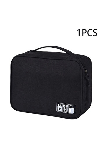 Choice 1pc Black Portable USB Data Line Charger Storage Bag Travel Cable Organizer Waterproof Cable Storage