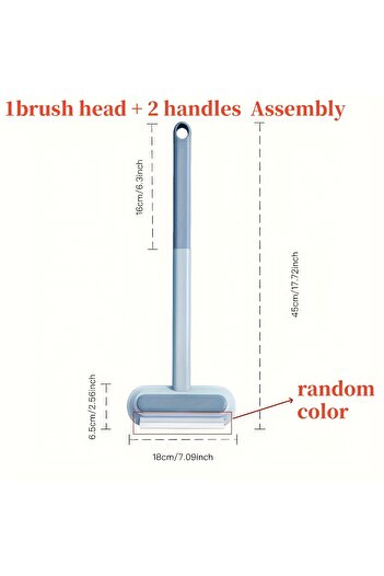 Choice 1pc 2-in-1 Pet Hair Remover Brush for Dogs & Cats - Dual-Action Bristle & Rubber Brushes with Washab