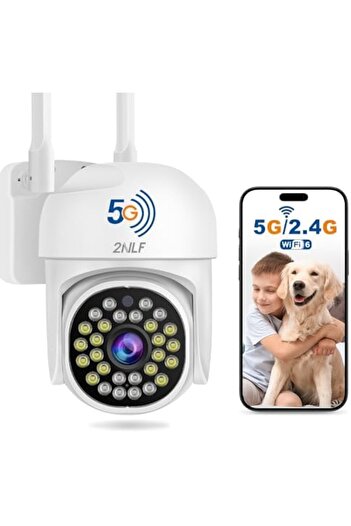 Generic 2NLF 1080P HD Outdoor Security Camera Wireless, 5GHz & 2.4GHz Wi-Fi PTZ Security Camera with 360° V