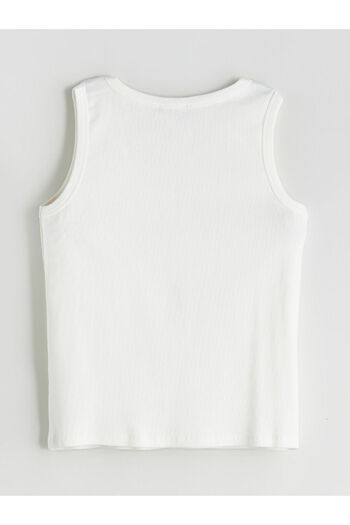 LC Waikiki Ecru Crew Neck Stoned Women's Tank Top