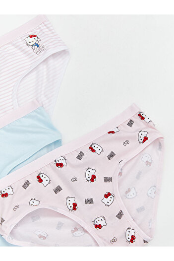 LC Waikiki Pink Printed Girl's Panties 3-Piece