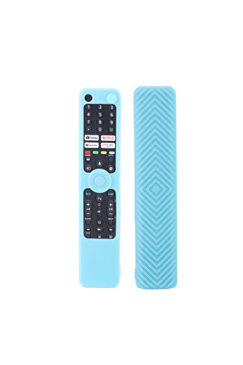 Choice 23.3x4.8x1.7cm Luminous blue Luminous Silicone Remote Cover Case for Sony Bravia TV Remote RMF-TX500