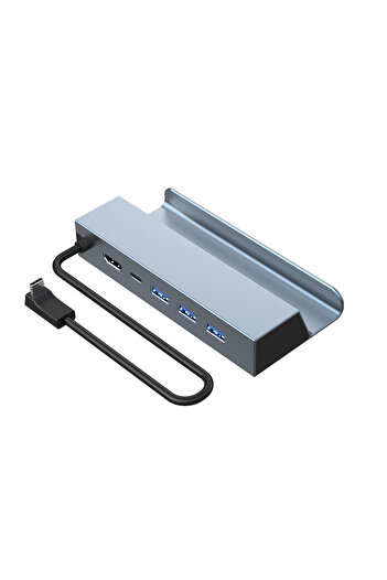 Choice GRAY 5 In 1 USB-C Game Hub Type-C Console Dock With 4K HDMI+PD 100W+USB 2.0*3 For Mobile Phone Lapto