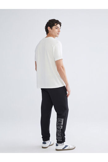 LC Waikiki Black Standard Fit Lace-Up Men's Sweatpants