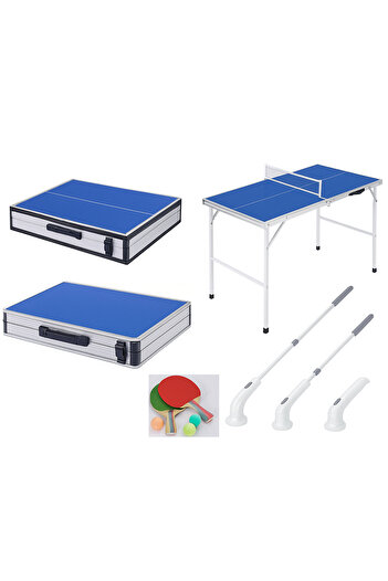 TSUMAB Portable Folding Table Tennis Set – Complete Ping Pong Kit with Net, Paddles & Balls
