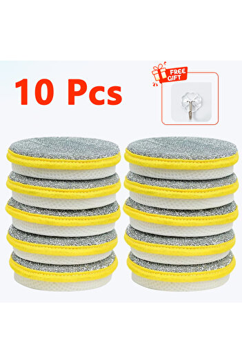 Choice 10 Pcs - Hook Dishwashing Sponge Reusable Washable Sponges Double Side Magic Sponge To Wash Dishes U