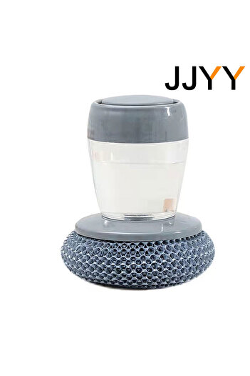 Choice DARK GRAY JJYY Kitchen Soap Dispensing Palm Brush Washing Liquid Dish Brush Soap Pot Utensils with D
