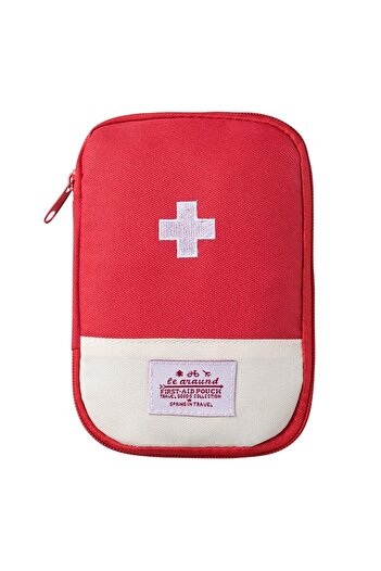 Choice Red 1pc Business Trip Portable Medical Bag, Outdoor Emergency Kit, Portable Small Medicine Bag, Home