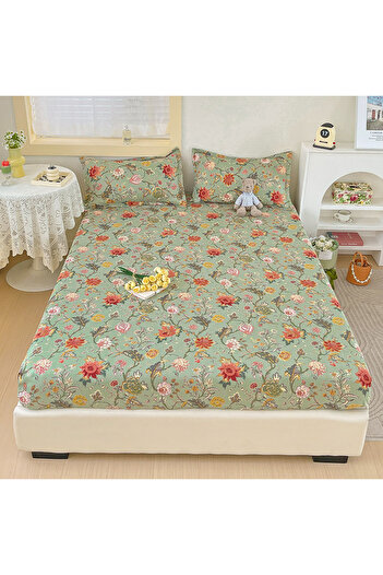 Choice Queen 150x200cm 1pc cane vine MissDeer Elastic Bed Sheets Sets Double Bed Flower Pring Fitted Sheet