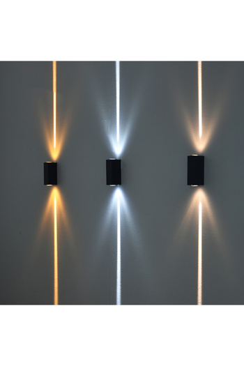 Choice 12W Warm White Frosted Black Outdoor Waterproof Wall Lamp LED COB Waterproof IP65 Aluminum Sconce Li