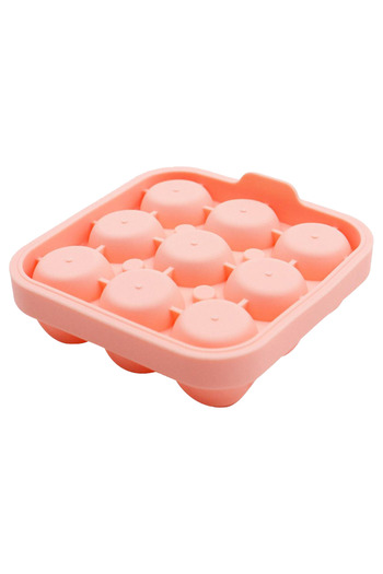 Choice BX275-PK 3D Rose Ice Molds Kitchen 1.3 Inch Small Ice Cube Trays Make 9 Grids Cute Flower Shape Ice