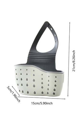 Flippy Kitchen Sponge and Dishcloth Drain Holder, Flippy, Green, Adjustable Strap, Plastic, 15x 5x 21cm