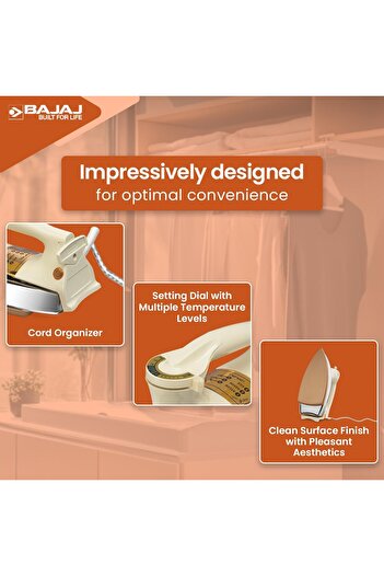 Bajaj DHX-9 Heavy Weight Dry Iron with Advance Soleplate
