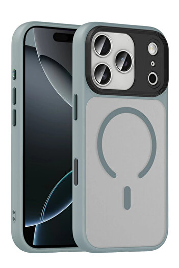 Fuchsia Apple iPhone 17 Pro Max Megane Magsafe Cover - Titanium Gray