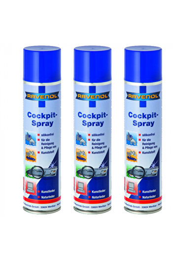 RAVENOL Pachet 3 x spray curatare Cockpit Spray 400 ml