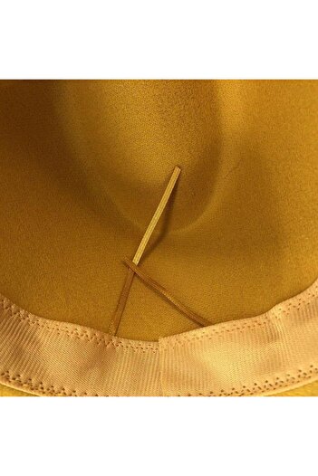 Pursehuit Yellow hat, handmade, adjustable, with removable accessory, Jertrud
