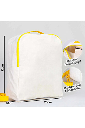 Pamusan Canvas Backpack Vip Yellow 25X32X10 cm