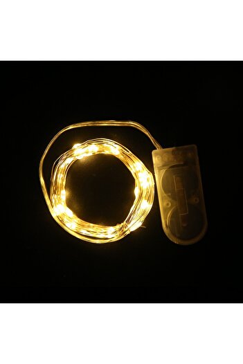Flippy Christmas Light Installation, 5 meters, 50 LEDs, Warm White, with batteries, copper wire, linear, in