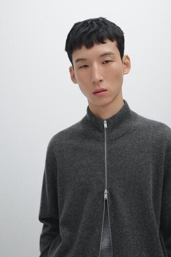 Massimo Dutti %100 kaşmir fermuarlı hırka
