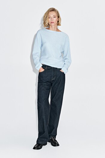 Massimo Dutti Geniş yaka triko kazak