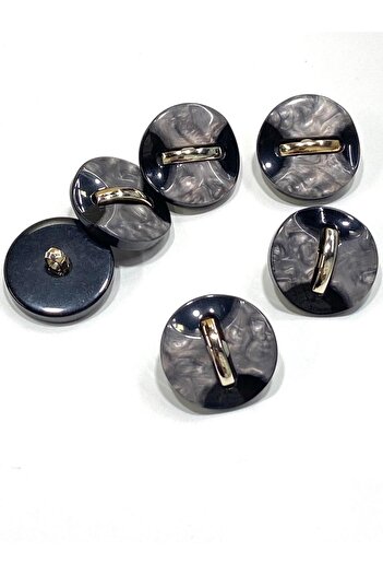 karantuhafiye Shiny Surface, Light Gold Belt Accessory Button / 2.7 cm / M03118 / Smoked