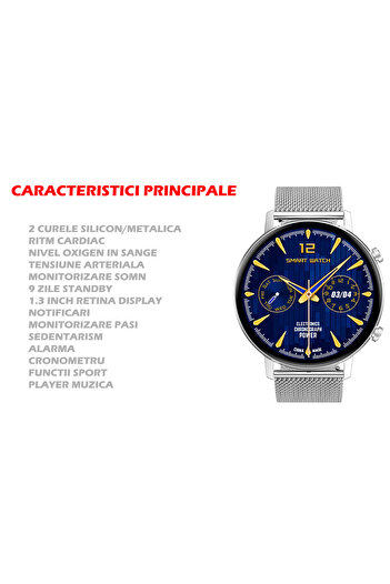 İSP LikeSmart DoFIT SmartWatch, 1.3" FULL RETINA Display, SpO2 Oximeter, Notifications, Heart Rate Monitoring