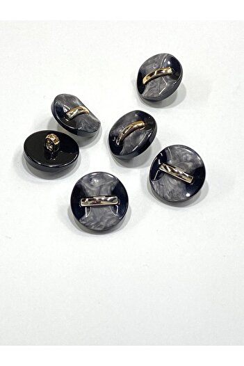 karantuhafiye Shiny Surface, Button with Light Gold Belt Accessory / 1.8 cm / M03118 / Smoked