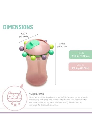 Melii Spin Cups Anti-Spill 11-ounce - Fun and Interactive Silicone Cups for Infants and Toddlers - 3