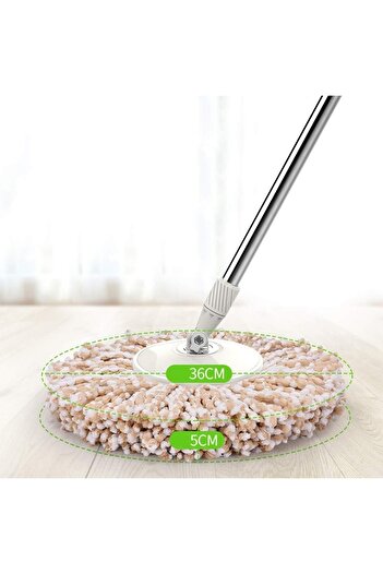 Flippy 360° Rotating Bucket and Mop Set, Flippy, 2 Cotton Heads, 46x27x29 cm, Pink