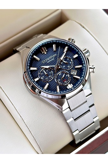 Quantum Functional Sapphire Glass 24 Months Warranty Steel Band Steel Case Men's Wristwatch Pwg1202Sz