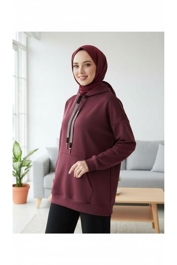 moda paketi Scuba Fabric Comfortable and Stylish Hooded Sweatshirt