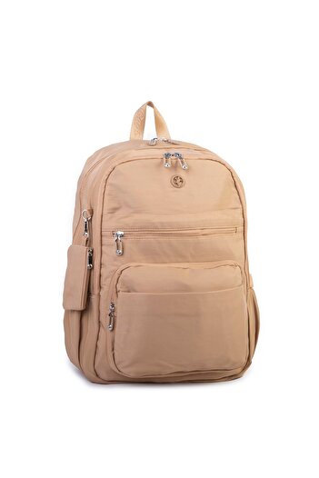Nas Bag Unisex Large Size Multi-Compartment Lightweight Backpack Sand