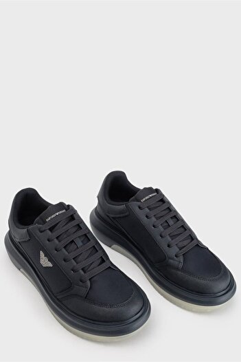 Emporio Armani Erkek Rahat Taban Armani Kartal Logolu Lacivert Sneaker EM003666 AF19532-MB007