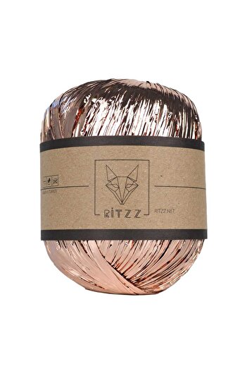 Ritzz Metallic Raffia Rope Rose Gold