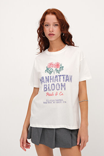Addax Crew Neck Printed T-Shirt P10539