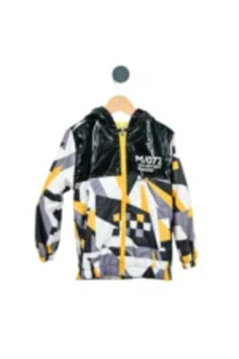 Mamboo Waterproof Jacket with Hood for Boys in Shades of Yellow, Gray, Black