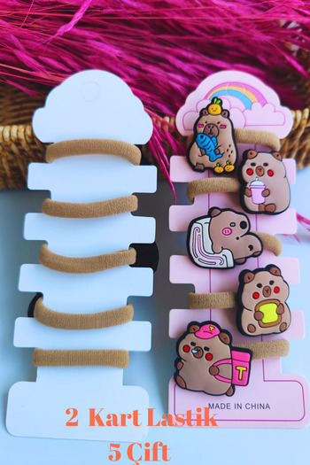Nisankids Girl's Cappy Bara Rubber Set (2 Cards - 5 Pairs)