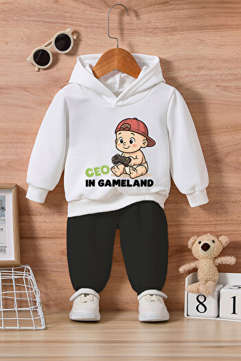ADABEBEK Geo in Gameland Printed Bottom Top Baby Set 24230