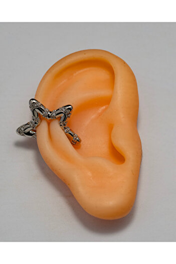 Piercing by Sever ŞEFFAF TAŞLI VE GÜMÜŞ/SILVER RENK YILDIZ MODEL KIKIRDAK KÜPE EARCUFF...