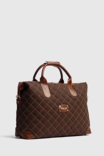FOCUX Gk74 Embroidered Suitcase Travel Holiday Suitcase Brown