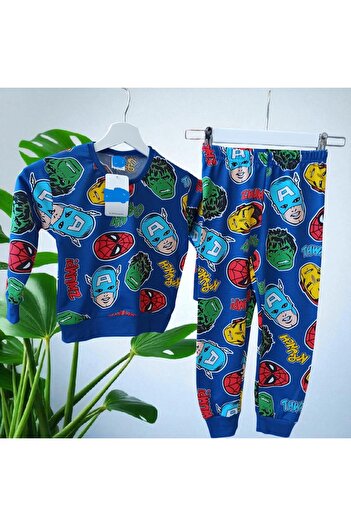 BESVİKA KİDS Boys' Cartoon Character Pajama Set