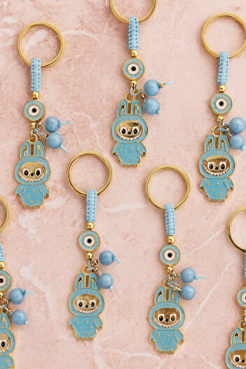 simagift Metal Keychain with Cute Labubu Figure with Evil Eye – Gift, Bag & Car Ornament