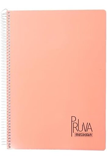 STOREMAX Snshop Pruva A4 Pet Spiral Cardboard Cover Notebook 144 Sheets - Checkered - Orange 467437