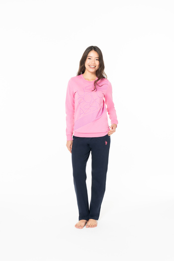 U.S. Polo Assn. Kadın Konforlu Günlük Kullanım Fuşya Pijama Takımı - Fuşya - BCP1.20R12M3-HFUS