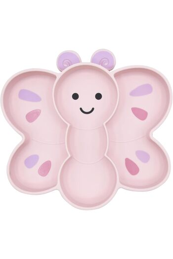 Melii Divided Silicone Suction Plate - 100% Silicone, for Baby + Toddlers – BPA Free, Dishwasher &