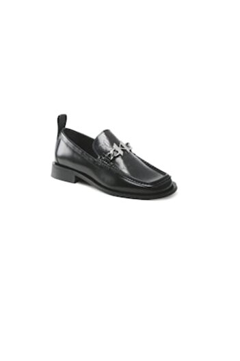 Karl Lagerfeld Loafers with metallic logo detail chain loafer KL41335, Black, 36 EU