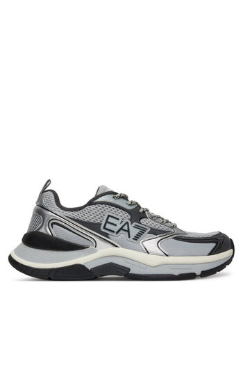 EA7 Unisex High Sole Color Gradient Mesh Detailed Design Black-Grey Sneaker X8X249 Xk446-Mz222