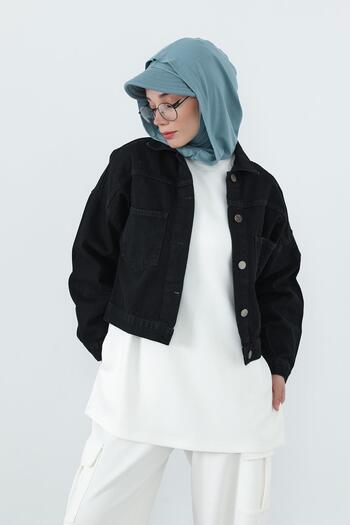Aisha's Design Combed Cotton Women's Ready-Made Bonnet with Visor and Concealer Feature, B-88P, Dark Mint